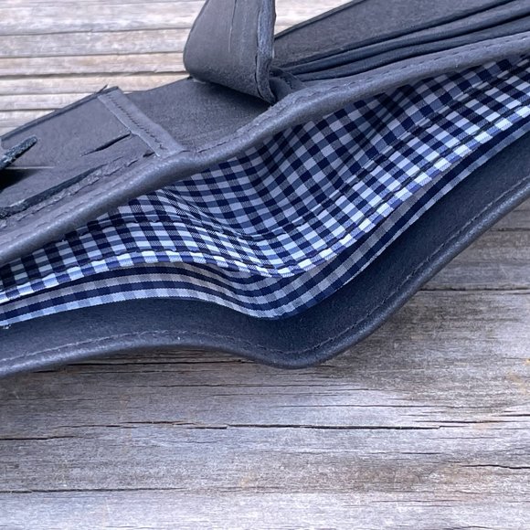 Handmade Genuine Leather Black Wallet Card Holder Purse Bi Fold Purse - Picture 7 of 13